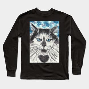 cute cat face Long Sleeve T-Shirt